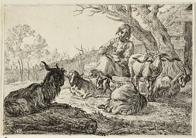 La dea tra le capre e le pecore da Pieter van Laer