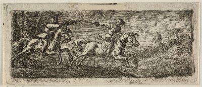 Due cavalieri in lotta da Pieter van Laer