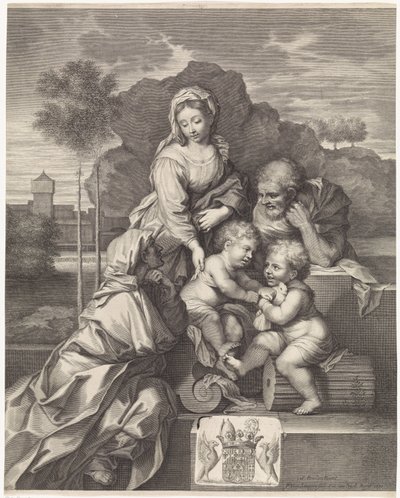 Sacra famiglia con Elisabetta e Giovanni Battista da Pieter van Schuppen