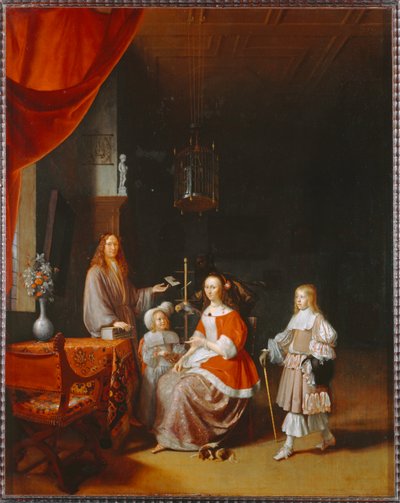 Frans Meerman, segretario comunale di Leida e la sua famiglia ... da Pieter van Slingelandt
