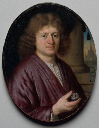 Ritratto di un uomo con un orologio (c. 1665-70) da Pieter van Slingelandt