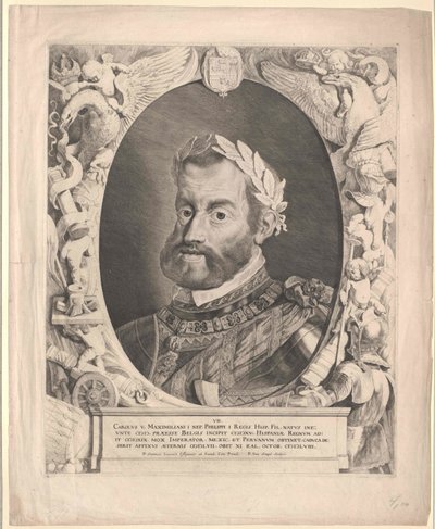 Imperatore del Sacro Romano Impero Carlo V (stampa) da Pieter van Sompel