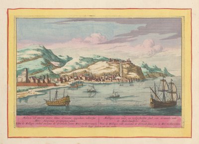 Vista della città di Málaga sul Mediterraneo da Pieter van den Berge