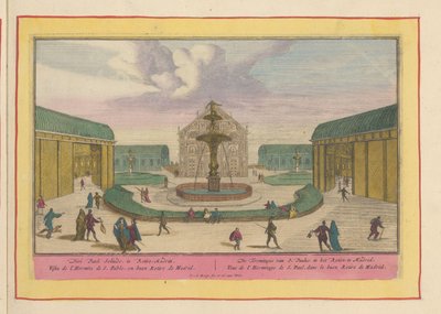 Chiesa di San Paolo Eremita nei giardini del Palacio del Buen Retiro a Madrid (serie Theatrum Hispaniae) da Pieter van den Berge