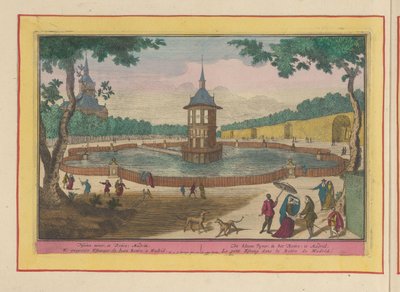 Piccolo stagno nei giardini del Palacio del Buen Retiro a Madrid da Pieter van den Berge