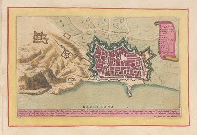 Pianta di Barcellona da Pieter van den Berge