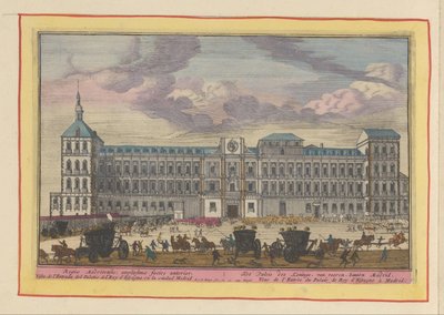 Vista frontale del Palazzo Reale a Madrid da Pieter van den Berge
