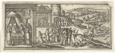 Guarigioni di Cristo Scene bibliche (titolo della serie) da Pieter van der Borcht (I)
