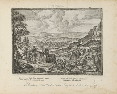 Paesaggio con Abramo e i tre angeli da Pieter van der Borcht (I)