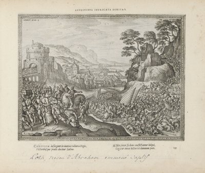Lot viene portato via da Sodoma da Pieter van der Borcht (I)
