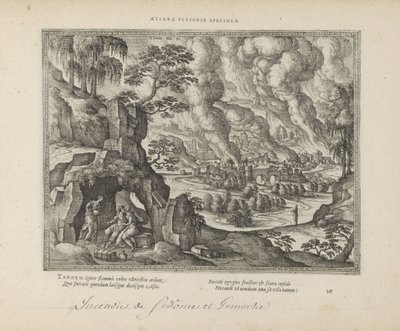 Distruzione di Sodoma e Gomorra / Lot e le sue figlie da Pieter van der Borcht (I)