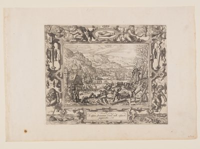Febbraio, da I dodici mesi da Pieter van der Borcht
