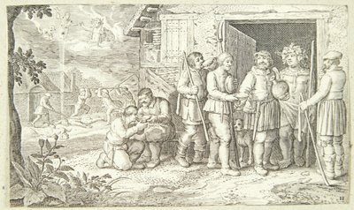 Giacobbe e il bestiame maculato da Pieter van der Borcht