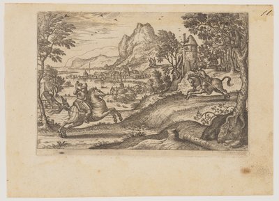 Due cavalieri e un mandriano da Pieter van der Borcht