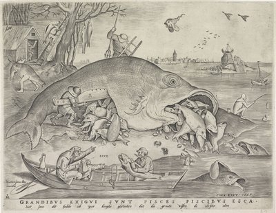 Pesci grandi mangiano pesci piccoli da Pieter van der Heyden
