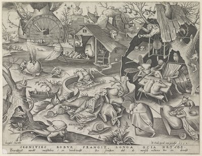 Pigrizia (I sette peccati capitali) da Pieter van der Heyden