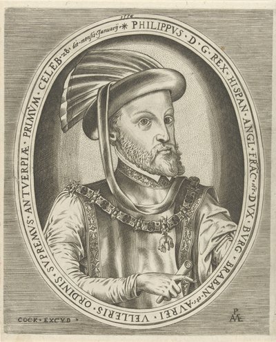Ritratto di Filippo II, re di Spagna, Ritratti di sovrani (titolo della serie) da Pieter van der Heyden