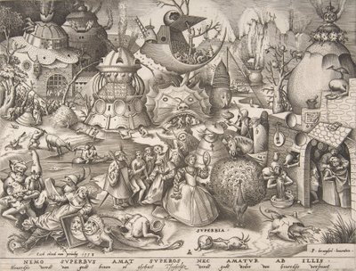 Superbia, dalla serie I sette peccati capitali, 1558 da Pieter van der Heyden