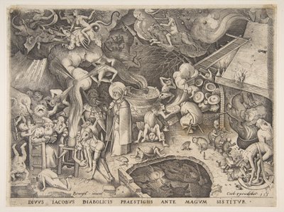 San Giacomo e il mago Ermogene, da La storia del mago Ermogene da Pieter van der Heyden