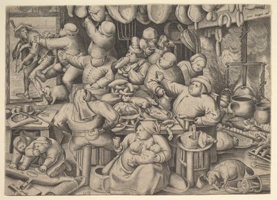 La cucina grassa, 1563 da Pieter van der Heyden
