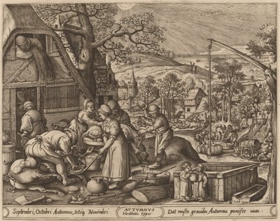 Autunno da Pieter van der Heyden after Hans Bol