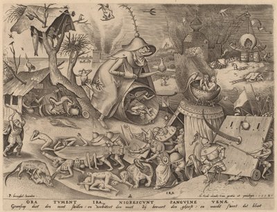 Rabbia da Pieter van der Heyden after Pieter Bruegel the Elder