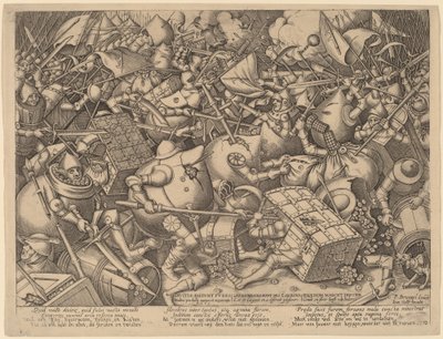 La Battaglia dei Sacchi di Denaro e delle Cassaforti da Pieter van der Heyden after Pieter Bruegel the Elder