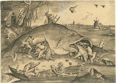 I Pesci Grandi Mangiano i Pesci Piccoli da Pieter van der Heyden after Pieter Bruegel the Elder