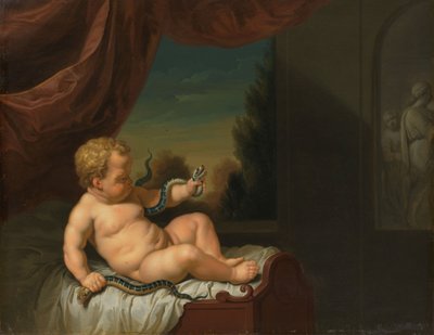 Ercole bambino con un serpente da Pieter van der Werff
