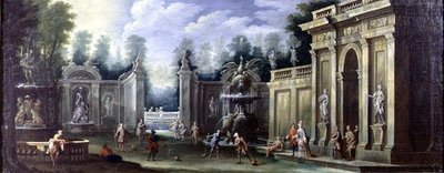 Capriccio architettonico con figure da Pietro Paltronieri