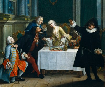 La merenda con le maschere da Pietro (school of) Longhi