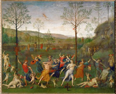 La battaglia tra amore e castità ... da Pietro (studio of) Perugino