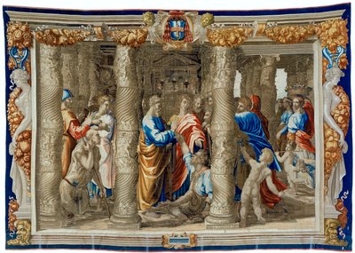 Arazzo del XVII secolo raffigurante la guarigione dello storpio da Pietro 1579 1669 Fevère