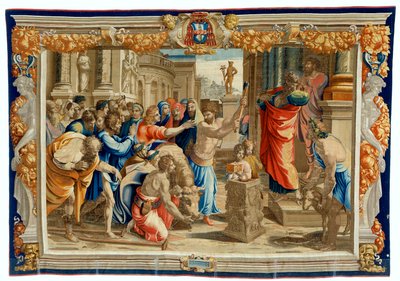 Arazzo del XVII secolo raffigurante il sacrificio di Listra da Pietro 1579 1669 Fevère