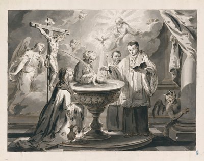 Battesimo da I Sette Sacramenti da Pietro Antonio Novelli