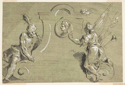 Progetto per parte di una decorazione dipinta da Pietro Antonio Novelli