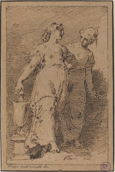 Due giovani donne da Pietro Antonio Novelli
