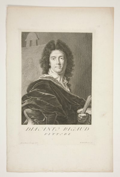 Ritratto di Hyacinthe Rigaud da Pietro Antonio Pazzi