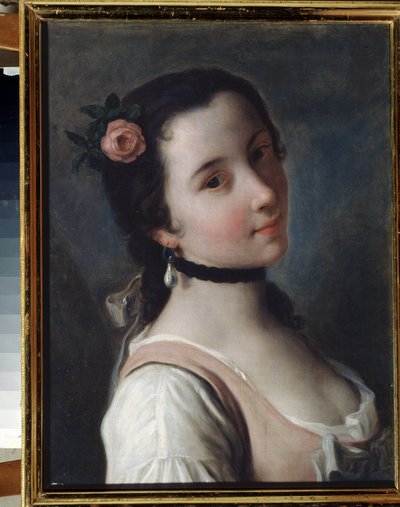 Una ragazza con una rosa da Pietro Antonio Rotari