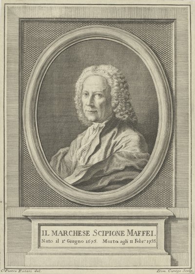 Ritratto del poeta Scipione Maffei 1675-1755, c. 1750 da Pietro Antonio Rotari
