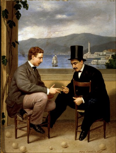 Due giocatori di morra da Pietro Barabino