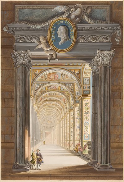 Vista prospettica delle logge da Pietro Camporesi