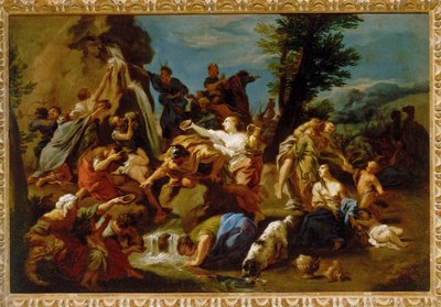 Mosè che colpisce la roccia nel deserto,
seconda metà del XVII secolo (olio su tela) da Pietro Dandini