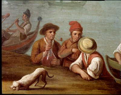 Scena di banchetto a Posillipo, Napoli (dettaglio) da Pietro Fabris