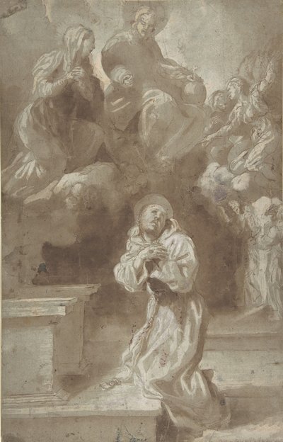 Cristo e la Vergine appaiono a San Francesco da Pietro Faccini