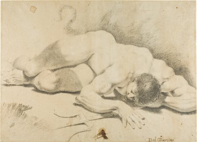 Nudo maschile reclinato, con tridente da Pietro Faccini