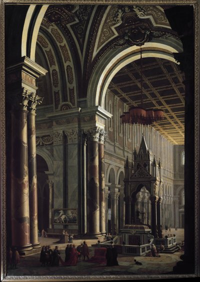 Veduta interna della Basilica di San Paolo a Roma da Pietro Francesco Garoli