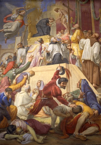 Il miracolo di San Nicola da Tolentino durante la peste di Cordova, 1856-69 da Pietro Gagliardi