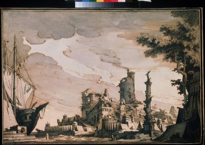 Vista di un porto da Pietro Gonzaga