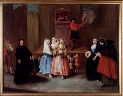 Uno spettacolo di marionette a Venezia da Pietro Longhi